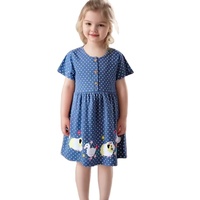 Sommer-Herbst 2-teiliges Set: Mädchen-Maxikleider mit Blumenstickerei, 100% Baumwolle, Umweltfreundlich, Lolita-Stil, in Verschiedenen Farben