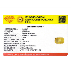 Loose 3.08 Carat Oval Cut Yellow Sapphire Gemstone for Fine Jewelry - Product Image 4