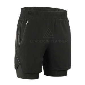 กางเกงขาสั้นออกกำลังกายผู้ชาย ผ้าแห้งเร็ว ระบายอากาศดี สีพื้น สำหรับฟิตเนส ขาย - Product Image 2