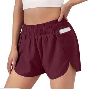 Women's Fitness Yoga Shorts High Waist Elastic Tight-fitting Butt-lifting <b>Tummy</b> <b>Control</b> Breathable - Product Image 5
