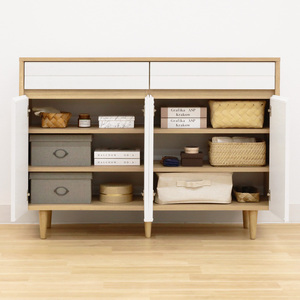 Mueble de Salón Moderno de Madera Marrón con 4 Cajones, 1 Estante y 4 Puertas Planas, Diseño Minimalista, Muebles para el Hogar - Product Image 6