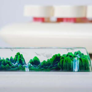 Keycaps Mystiques Anime, Keycaps Artisanaux Personnalisés, Keycaps Anime Mignons, Keycaps Verts, Ensemble de Keycaps, Keycaps en Résine - Product Image 3