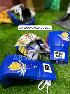 Conjunto de Boxeo Profesional de Fábrica, Nuevo, Color Azul Rey, con Estampado de Goku, Estilo Ganador, para Kickboxing y Sparring - Product Image 2