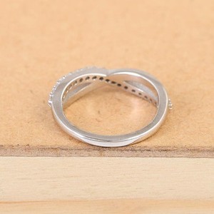 Bagues de mariage en argent sterling 925 très vendues, serties de zircons cubiques facettés, bagues de fiançailles pour femmes - Product Image 3