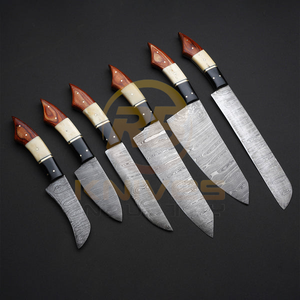 Ensemble de couteaux de chef en acier Damas forgé à la main, couteaux de cuisine à manche intégral en acier à haute teneur en carbone, ensemble professionnel de couteaux de boucher et de cuisine - Product Image 4