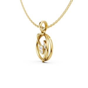 Collar con Colgante de Hoja y Diamantes, Joyería Fina Brillante para Mujer, Ideal para Aniversario o Cumpleaños, Disponible para la Venta - Product Image 2