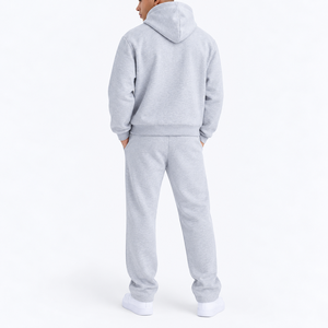 Men's Relaxed Fit Pullover <b>Hoodie</b> and Straight Leg Sweatpants Set Kangaroo Pocket Casual Two Piece Loungewear Wholesale - Product Image 3