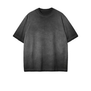 Camisetas de Hombre con Lavado Ácido, Coloridas, de Tela Gruesa, con Efecto Desgastado y Decolorado por el Sol - Product Image 1