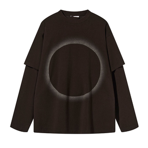 T-shirt unisexe personnalisé à manches longues, double couche, effet vieilli, délavé au soleil, 100 % coton, grammage lourd, délavage à l'acide - Product Image 5