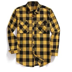 YASH SPORTS Fabricante de Camisas de Franela con Cuello Alto y Botones para Hombre / Proveedor OEM al por Mayor de Camisas de Franela a Cuadros de Algodón - Product Image 1