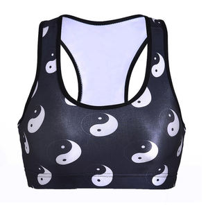 Sujetador Deportivo de Yoga para Mujer, Personalizado con Logotipo, Sublimado, Simple, sin Tirantes, con Encaje, Logotipo Frontal, Transpirable y de Alta Sujeción - Product Image 1