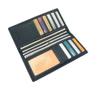 [Retail Price][In Stock] Castello Unisex Genuine Leather Open <b>RFID</b> Long <b>Wallet</b> Black Brown - Product Image 4