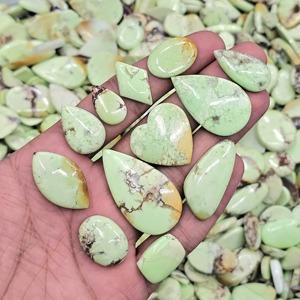 Lot de cabochons en chrysoprase citron naturel, vente en gros de pierres précieuses en chrysoprase pour la création de bijoux - Product Image 6