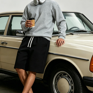 Shorts d'extérieur haute performance en molleton de coton, coupe classique, matière douce, confortables pour le quotidien, bas décontractés et actifs - Product Image 6