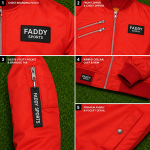 Premium Red Bomber <b>Jacket</b> Men's Streetwear Casual Slim Fit Flight <b>Pilot</b> Coat Windbreaker Varsity Baseball <b>Jacket</b> Multi-Pockets - Product Image 6