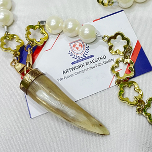 Colgante de Cuerno Auténtico, Joyería Artesanal, Accesorios de Joyería con Acabado Manual, Nueva Colección de Joyas, Recién Añadidas - Product Image 1