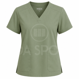 Pantalon cargo en polaire polyester personnalisé pour uniformes médicaux, avec cordon de serrage – Fabricant d'uniformes professionnels pour le secteur de la santé - Product Image 2