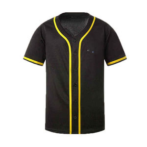 Nouvelle tenue de baseball personnalisée unie, respirante, à séchage rapide, antibactérienne, grande taille, à manches courtes pour hommes adultes, OEM de haute qualité - Product Image 3