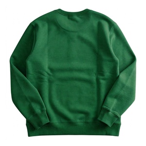 Sweat-shirt vert à col rond en molleton de coton épais pour homme, à manches longues, décontracté, vêtement d'hiver basique, streetwear personnalisé - Product Image 2