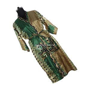 KL002 Bata de Dama de Honor para Mujer, Estilo Bohemio Vintage de Invierno, Mezcla de Poliéster y Seda, Manga Media, Larga, de Secado Rápido, con Cordón Ajustable - Product Image 4