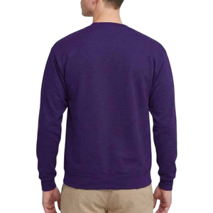 Felpa da <span class=keywords><strong>Uomo</strong></span> <span class=keywords><strong>Viola</strong></span> con Collo Tondo in 100% Cotone Lavorato a Maglia, Vestibilità Regolare, Tinta Unita, Manica Lunga, Casual, Autunnale - Product Image 2