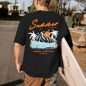 Camiseta Moderna para Hombre con Estampado Gráfico, Tela de Algodón Suave, Manga Corta, Estilo Casual Urbano, Cómoda para el Verano - Product Image 3
