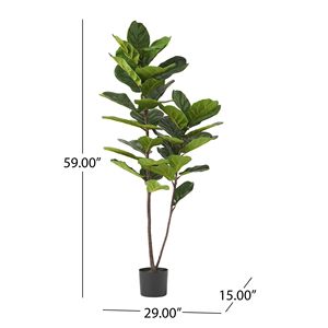 Albero Artificiale di Ficus Lyrata da 59 Pollici - Product Image 4