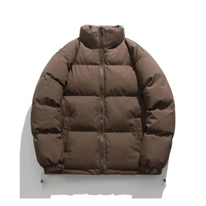 Factory Manufacture Stand Collar <b>Lightweight</b> Warm Puffer Jacket Polyester/Nylon Custom Embroidery Logo Bubble Jacket Down <b>Coat</b> - Product Image 1