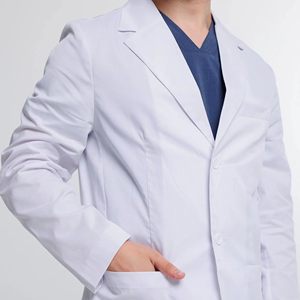 Bata de Laboratorio Blanca Profesional para Hombre, Uniforme Médico Resistente para Doctores y Científicos, Corte Clásico, Manga Larga, Hospital - Product Image 1