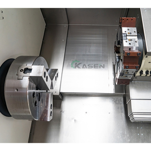 Máquina de torno <span class=keywords><strong>CNC</strong></span> TCK66A de alta precisión 220V Sistema de control GSK de husillo único de cama inclinada horizontal automática - Product Image 4