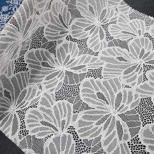 Leaf Floral Lightweight Stretch <b>Lace</b> Fabric 147cm Nylon Spandex <b>Elastic</b> Warp Knit Customized Color Custom Designs Accepted for - Product Image 1