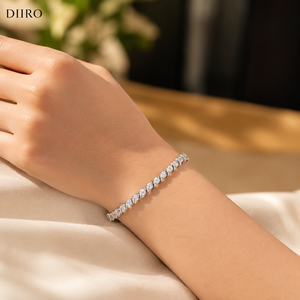 Women's 925 Sterling <b>Silver</b> Moissanite Tennis <b>Bracelet</b> Round Brilliant Cut Luxury Claw Setting Anniversary Gift - Product Image 3