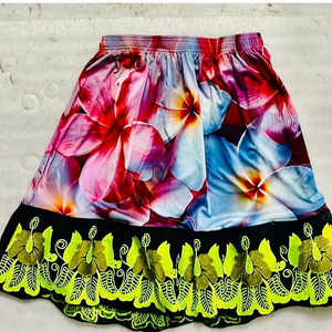 Vêtements d'été pour femmes avec impression par sublimation, jupe à fleurs, jupe hawaïenne à imprimé tropical, robe personnalisée, jupe de haute qualité - Product Image 4