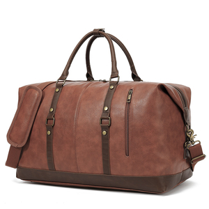 Sac de voyage en cuir PU personnalisé, sac de sport de plein air, sac de rangement, sac de week-end, sac de voyage en cuir pour hommes et femmes - Product Image 1