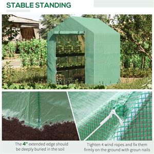 Mini Serra Moderna Facile da Montare con Struttura in Acciaio Zincato e PVC/PE per Uso Domestico e Giardino - Product Image 2