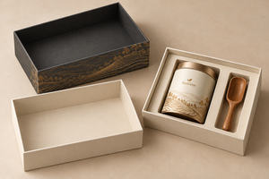 Boîte de présentation personnalisée pour thé avec couvercle et base rigides - Product Image 5
