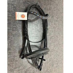 Brida de caballo de cuero de alta calidad para doma, hebillas de acero inoxidable, riendas Web, brida de caballo de cuero indio - Product Image 1