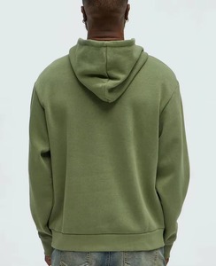 Sweat à capuche uni en molleton doux délavé, style streetwear décontracté, vêtement chaud et tendance pour l'hiver - Product Image 4