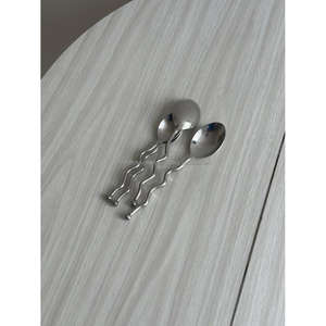 ชุดช้อนสแตนเลสซิกแซก4ชิ้นคุณภาพดีชุดช้อนรับประทานอาหารสำหรับร้านอาหารโรงแรม - Product Image 6