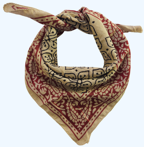 Bandana en coton imprimé à la main indien, foulards bohèmes, foulards floraux pour cheveux, accessoires légers d'été vintage, foulard pour femme - Product Image 6