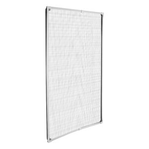 Moderna Zanzariera in PVC e Fibra di Vetro 58.27 X 39.17 Pollici, Cornici Bianche, Striscia Magnetica Nera, Clip Antivento, PP Durevole, Design Contemporaneo - Product Image 6