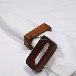 แหวนผ้าเช็ดปากงานแต่งงานไม้คลาสสิกระดับพรีเมียม ทนทาน เป็นมิตรกับสิ่งแวดล้อม อุปกรณ์ตกแต่งโต๊ะอาหารสุดหรู Tradebyd - Product Image 5