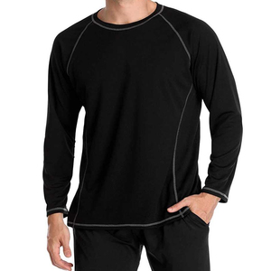 Camiseta Deportiva Unisex para Niños, Manga Larga, Protección UV, Negra, Secado Rápido, Transpirable, Poliéster/Spandex - Product Image 1