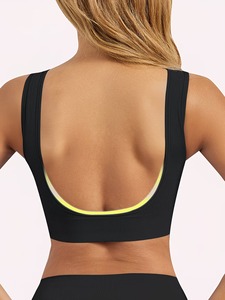 เสื้อชั้นในกีฬาแบบมีฟองน้ำเสริมทรง รุ่น Longline ผ้าริบถัก ทรงครอป ไร้โครงเสริม ดันทรง สำหรับออกกำลังกายและสวมใส่เป็นเสื้อชั้นใน - Product Image 6