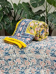 Handcrafted Cotton <b>Block</b> <b>Printed</b> Bed Quilts Washable All-Season Vintage Design OEM Custom Wholesale Manufacturer Global Export - Product Image 5