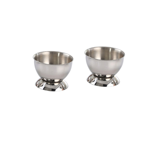 Porta Huevos de Acero Inoxidable, Diseño Clásico, 2 Piezas, para Servir Huevos en el Desayuno y la Cena, con Buen Precio - Product Image 3