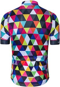 Men's <b>Cycling</b> Jersey Short Sleeve Bike Clothing Multicolored Diamond - Product Image 2
