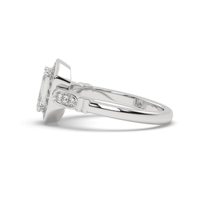 AJRETAIL Anillo de Compromiso y Boda de Oro Blanco con Diamantes de Laboratorio de 1.286 Quilates, Claridad VS2, Color F, 14K, Certificado IGI, Sin Huellas Dactilares - Product Image 2