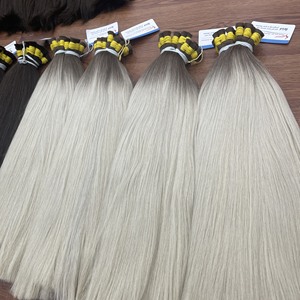 Factory Wholesale Bulk Human Hair Extensions – 100% Vietnamese Raw Hair, Custom Colors, No <b>Tangle</b> No Shedding, Ready Stock - Product Image 4