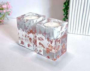 Handmade Eco-friendly Resin <b>Tea</b> <b>Light</b> Candle Holder Festive Christmas Home & Garden Decoration Gift - Product Image 2